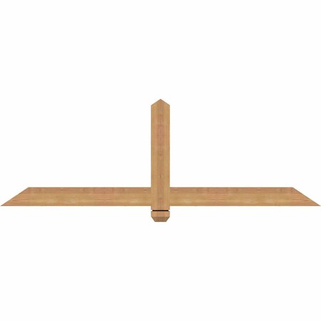 Ekena Millwork Eugene Smooth Timber Gable Bracket, Western Red Cedar, 60"W x 20"H x 1 1/2"D x 3 1/2"F, 8/12 Pitch GBW060X20X0204EUG00SWR